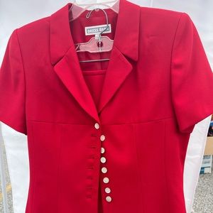 Red women's suit